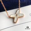 692fffc999f2d84055c8eba4 Chaumet Paris X-shaped Jeux de Liens Harmony Necklace in White Mother-of-Pearl and Rose Gold Tone
