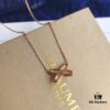 692fffca99f2d84055c8eba5 Chaumet Paris X-shaped Jeux de Liens Harmony Necklace in White Mother-of-Pearl and Rose Gold Tone