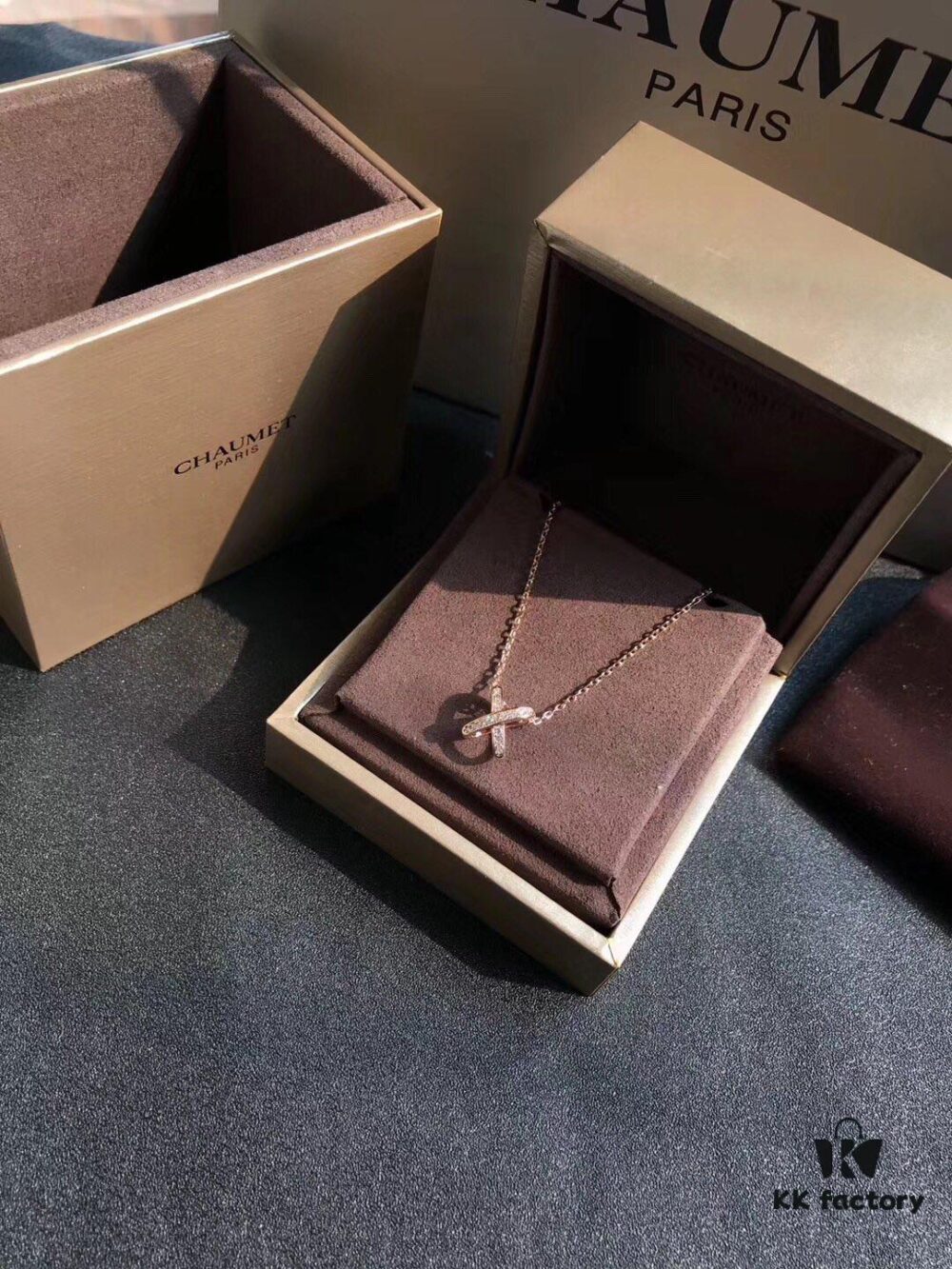 692fffd999f2d84055c8ebb6 CHAUMET PARIS Liens 'Forever Connected' Diamond Ring, 925 Silver Plated with 18K Gold, Heavily Sparkling – Highly Recommended! Openwork Cross Design Adorned with Brilliant Zirconia Stones, Glittering ✨✨