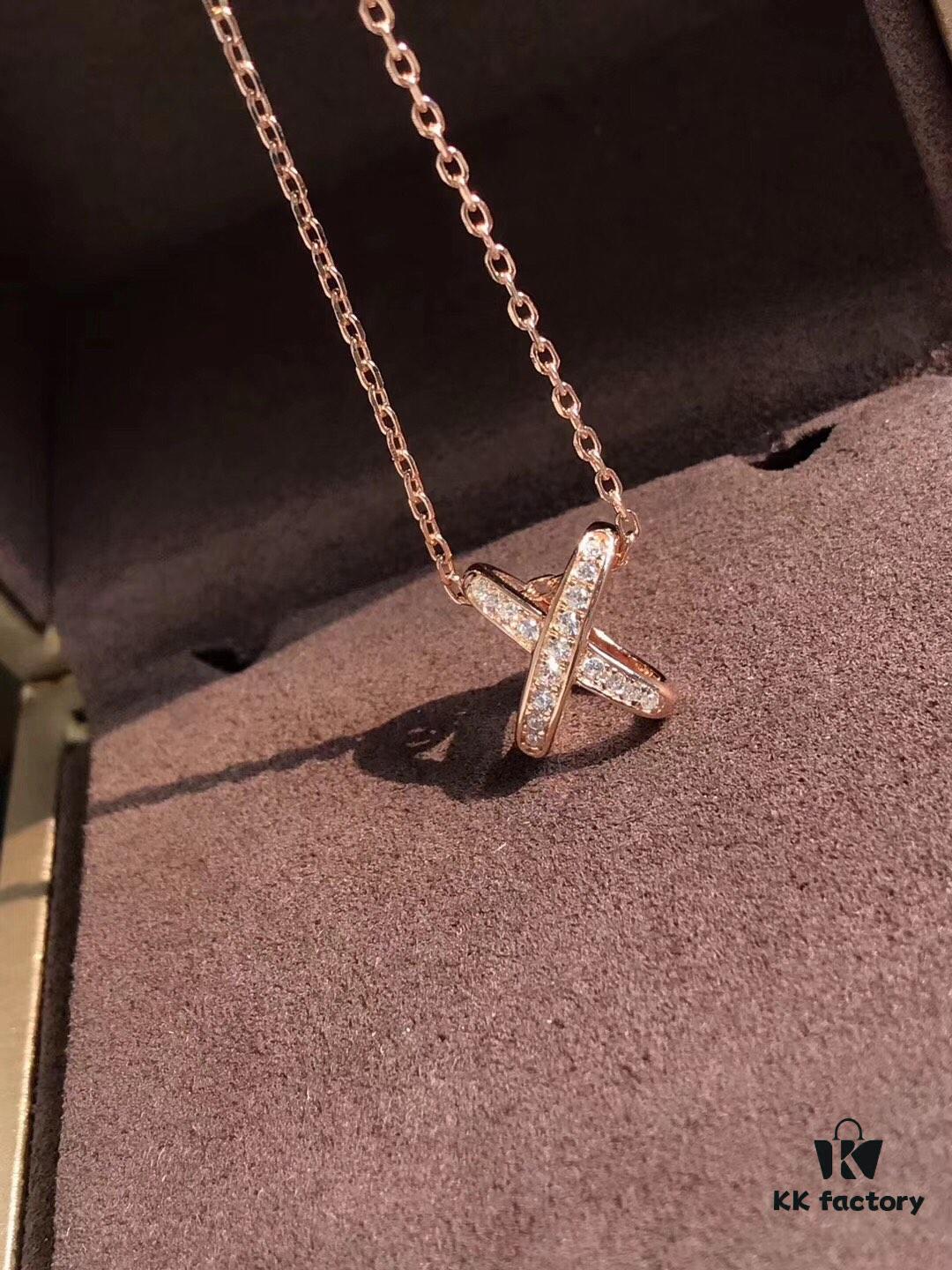 692fffdb99f2d84055c8ebb8 CHAUMET PARIS Liens 'Forever Connected' Diamond Ring, 925 Silver Plated with 18K Gold, Heavily Sparkling – Highly Recommended! Openwork Cross Design Adorned with Brilliant Zirconia Stones, Glittering ✨✨
