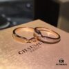 692fffe099f2d84055c8ebbc CHAUMET Paris X-Shaped Ring, Couple's Matching Band, Men's Plain Version Without Diamonds, Women's Full Diamond Version