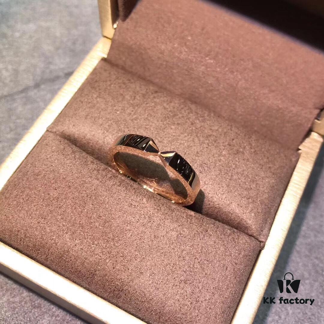 692fffe099f2d84055c8ebbd CHAUMET Paris X-Shaped Ring, Couple's Matching Band, Men's Plain Version Without Diamonds, Women's Full Diamond Version