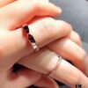 692fffe499f2d84055c8ebc0 CHAUMET Paris X-Shaped Ring, Couple's Matching Band, Men's Plain Version Without Diamonds, Women's Full Diamond Version