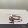 Shangmei Honeycomb Solitaire Ring, Bridal Diamond-Grade Premium Style, Elegant and Beautiful, Radiating Brilliant Sparkle All Around, High-End Custom 925 Sterling Silver Plated with 18K Real Gold, Center Stone Featuring 8-Star 8-Arrow Cut