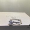 Shangmei Honeycomb Solitaire Ring, Bridal Diamond-Grade Premium Style, Elegant and Beautiful, Radiating Brilliant Sparkle All Around, High-End Custom 925 Sterling Silver Plated with 18K Real Gold, Center Stone Featuring 8-Star 8-Arrow Cut