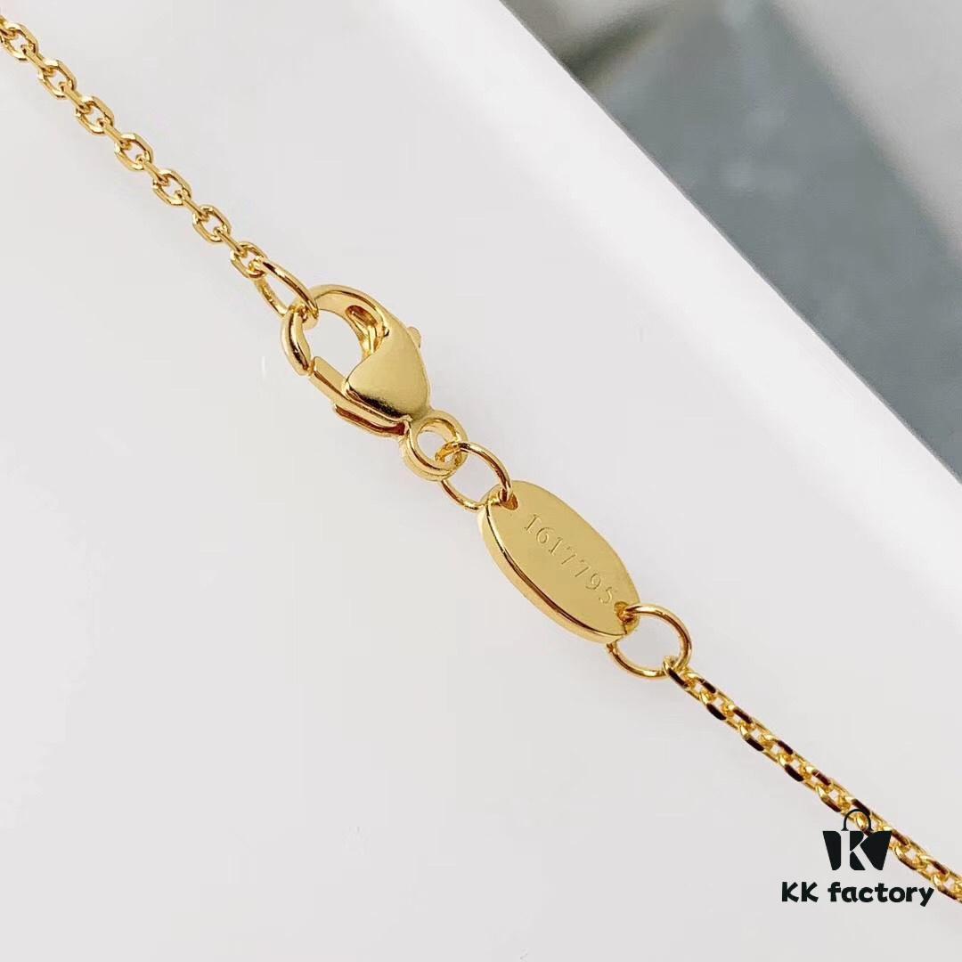 6930000099f2d84055c8ebd9 CHAUMET PARIS Liens 'Forever Linked' Pendant Necklace – Symbol of Love and Connection, Crafted in 18K Gold-Plated 925 Silver with Mother-of-Pearl, Turquoise, Lapis Lazuli, Featuring Openwork Cross Design Set with Sparkling Zirconia, Adjustable Chain Length 42cm