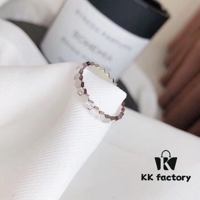 6930004599f2d84055c8ec19 Bee My Love Chaumet Paris Honeycomb Half-Diamond Ring 💍 2020 Latest Store ZP Version, Flawless 1:1 Custom Replica, Available in White Gold and Rose Gold