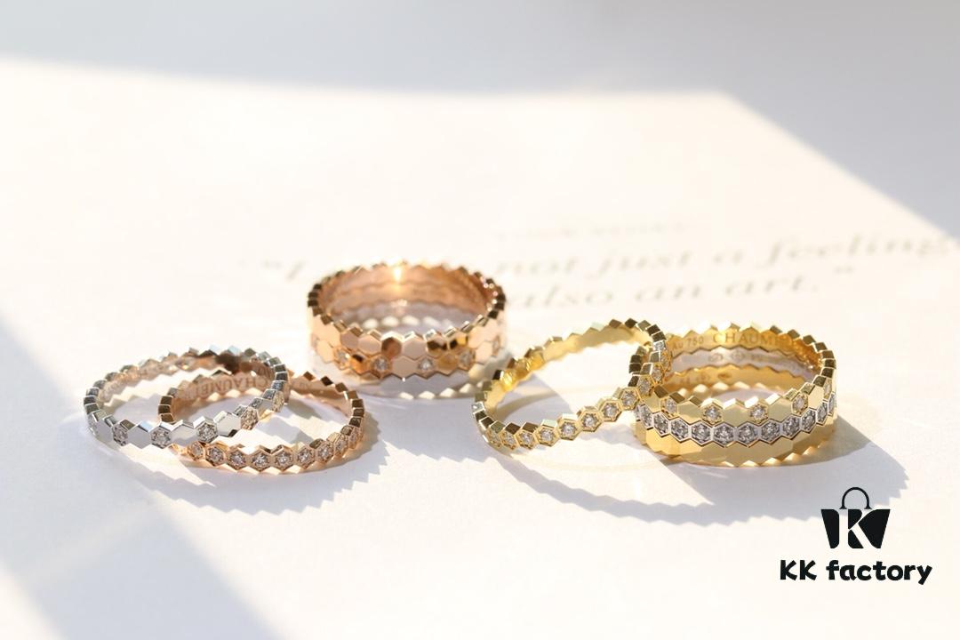 6930006999f2d84055c8ec41 Chaumet Liens Honeycomb Collection Ring – Available in Plain, Half-Diamond, and Full-Diamond Versions