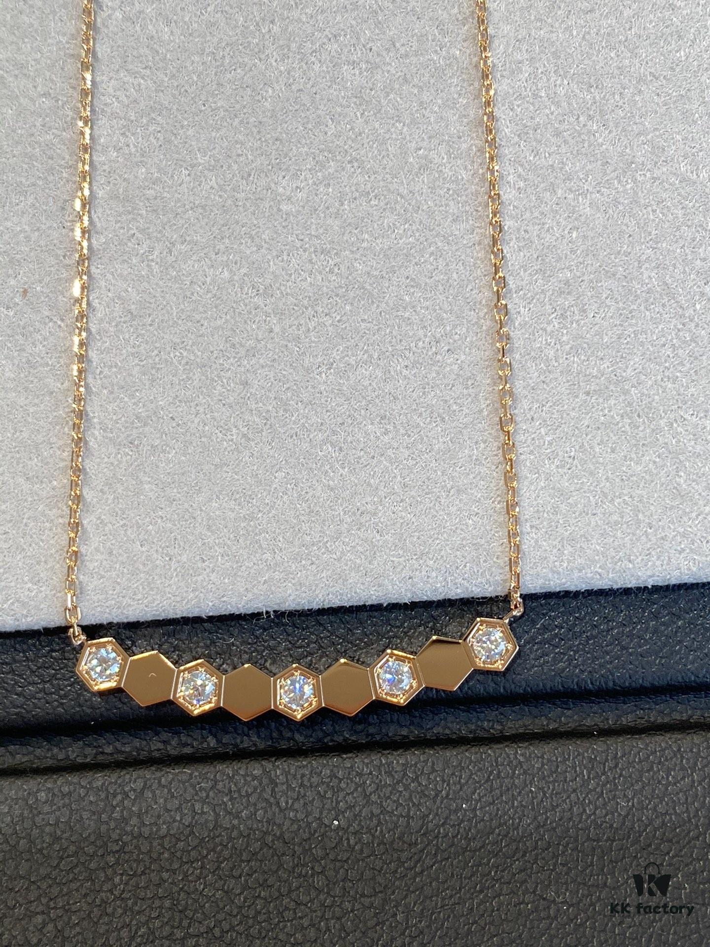 6930007899f2d84055c8ec4d New Arrival Supreme Design! SAMMY Honeycomb Necklace, Exquisitely Crafted with Imported CNC Precision Carving, Available in White Gold and Rose Gold, In Stock