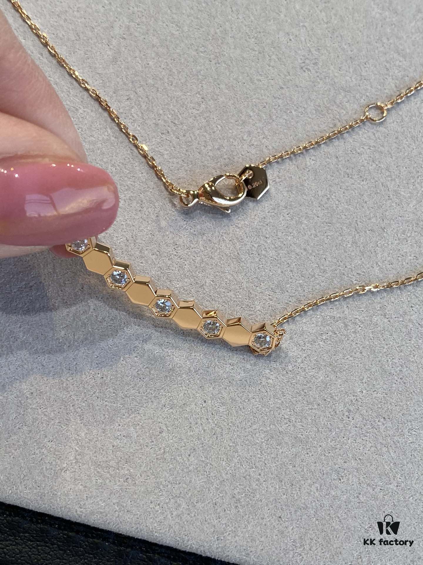 6930007b99f2d84055c8ec50 New Arrival Supreme Design! SAMMY Honeycomb Necklace, Exquisitely Crafted with Imported CNC Precision Carving, Available in White Gold and Rose Gold, In Stock