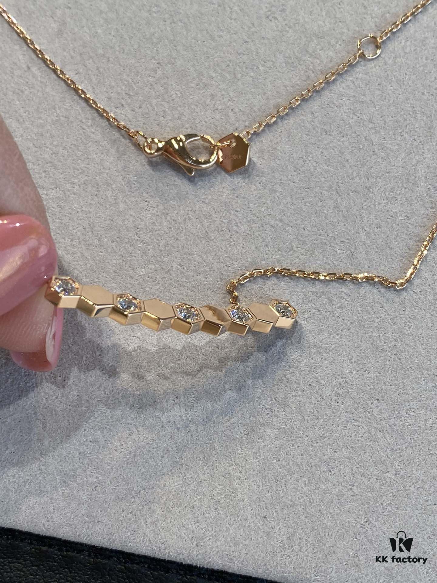 6930007d99f2d84055c8ec51 New Arrival Supreme Design! SAMMY Honeycomb Necklace, Exquisitely Crafted with Imported CNC Precision Carving, Available in White Gold and Rose Gold, In Stock