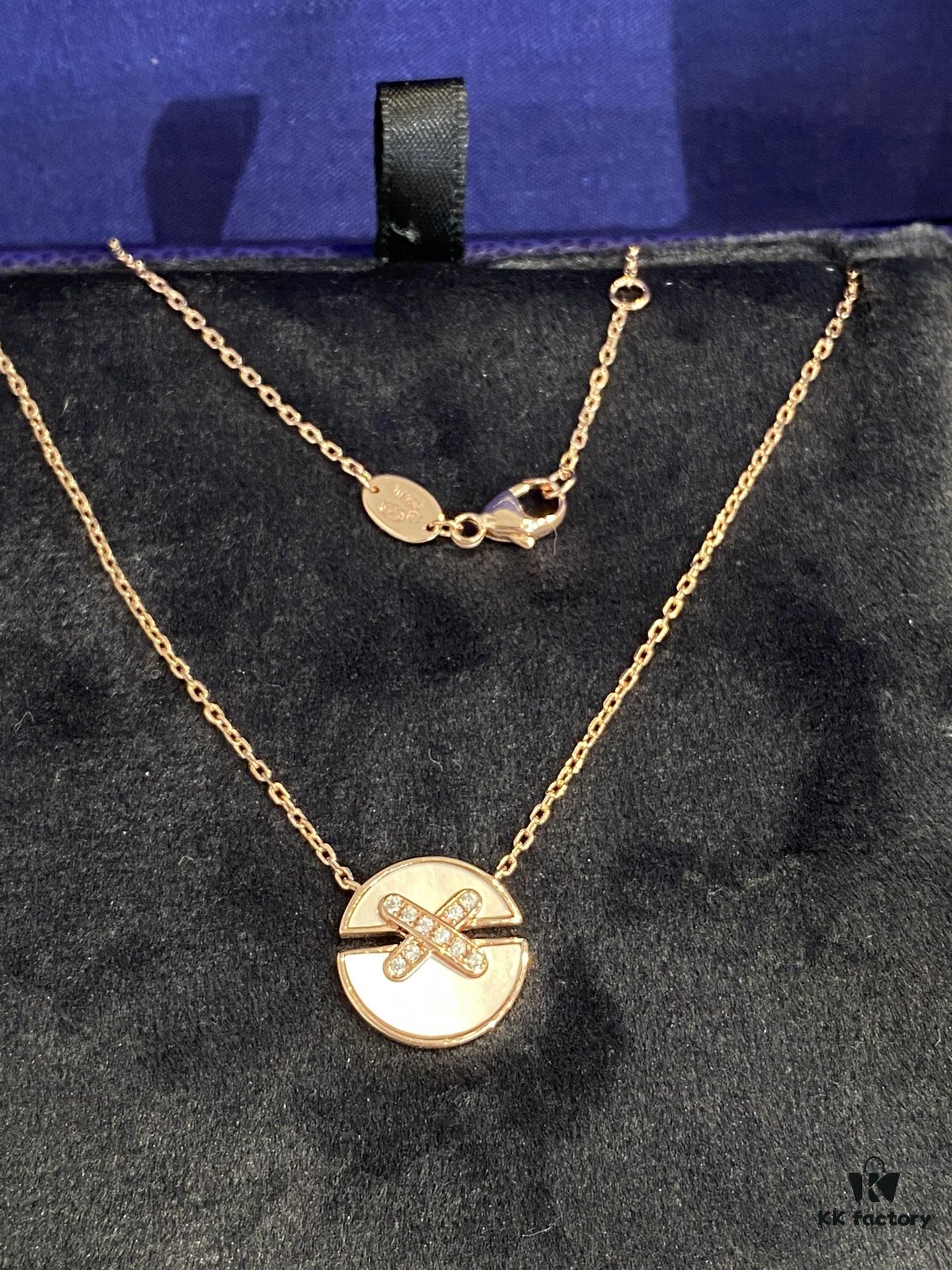 6930008e99f2d84055c8ec60 Spherical Harmony Necklace from CHAUMET, Small Crossed Circular Pendant, Symbolizing Perfect Union and Fulfilled Wishes