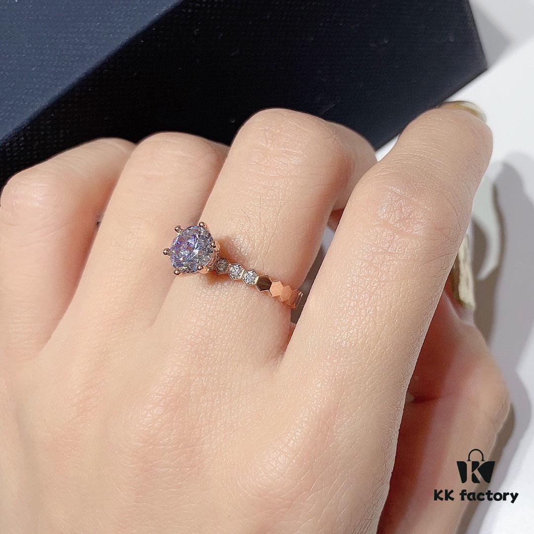 6930009899f2d84055c8ec6a Chaumet Paris Hive Solitaire Ring, Bridal Diamond Iconic Design, Elegant and Radiant