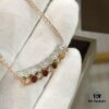 693000af99f2d84055c8ec8c CH@UMET Honeycomb Diamond-Cut Necklace, Dual-Finish Design, CNC Precision Carved with Full Hand-Set Stones, Double-Sided Wearable V-Gold Plated Jewelry in Silver and Rose Gold, 39-43cm Length
