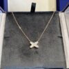 693000d099f2d84055c8ecb0 Cross Necklace in Rose Gold with White Shell, Chu Shang Meets Paris Elegance, 37.5-41.5cm, V-Gold Plated Thick Gold Finish, Paired with Natural Deep-Sea White Shell, Exquisitely Crafted on Both Sides, Individually Stone-Cut
