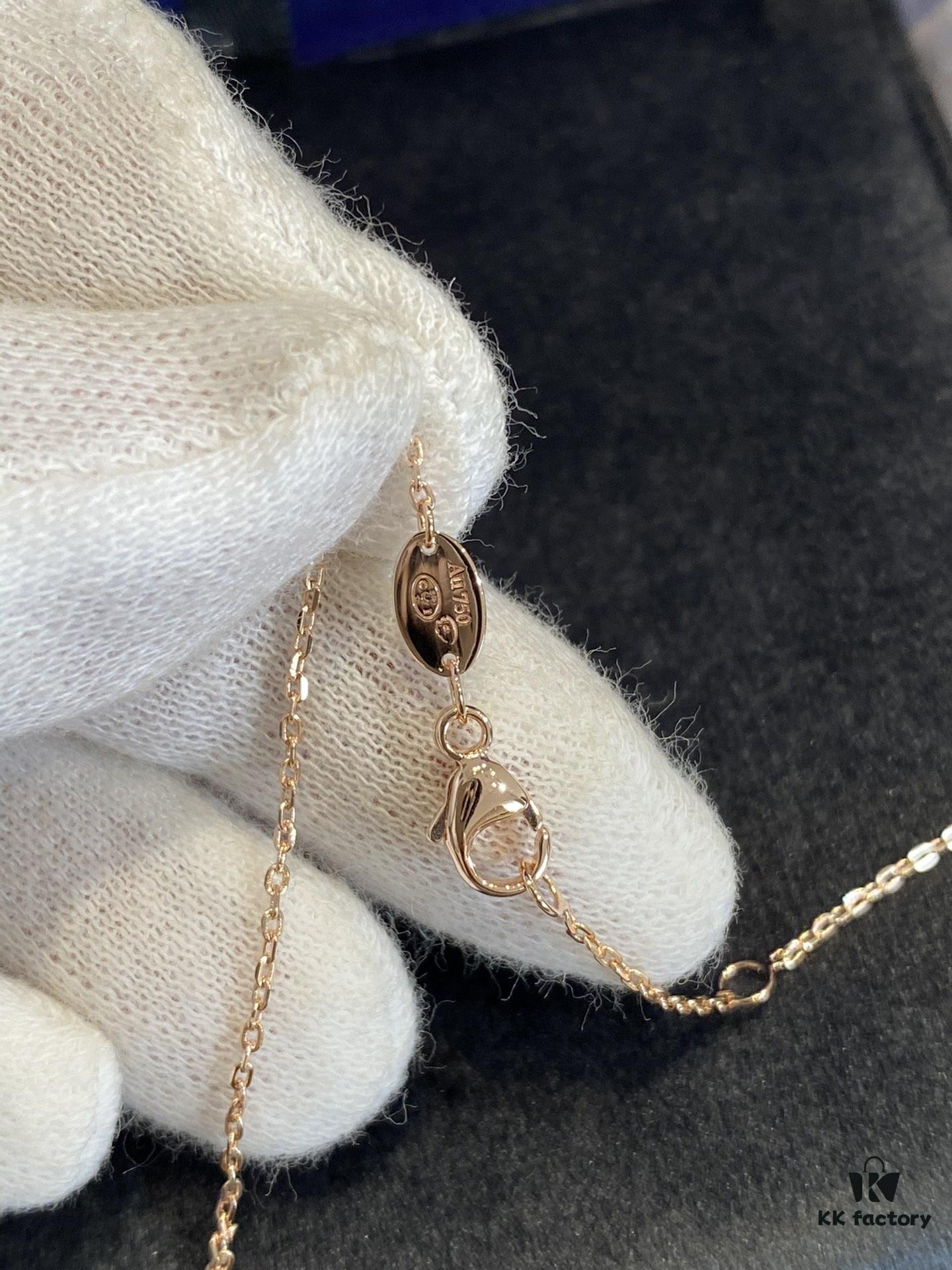 693000d099f2d84055c8ecb1 Cross Necklace in Rose Gold with White Shell, Chu Shang Meets Paris Elegance, 37.5-41.5cm, V-Gold Plated Thick Gold Finish, Paired with Natural Deep-Sea White Shell, Exquisitely Crafted on Both Sides, Individually Stone-Cut
