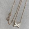 693000d299f2d84055c8ecb3 Cross Necklace in Rose Gold with White Shell, Chu Shang Meets Paris Elegance, 37.5-41.5cm, V-Gold Plated Thick Gold Finish, Paired with Natural Deep-Sea White Shell, Exquisitely Crafted on Both Sides, Individually Stone-Cut
