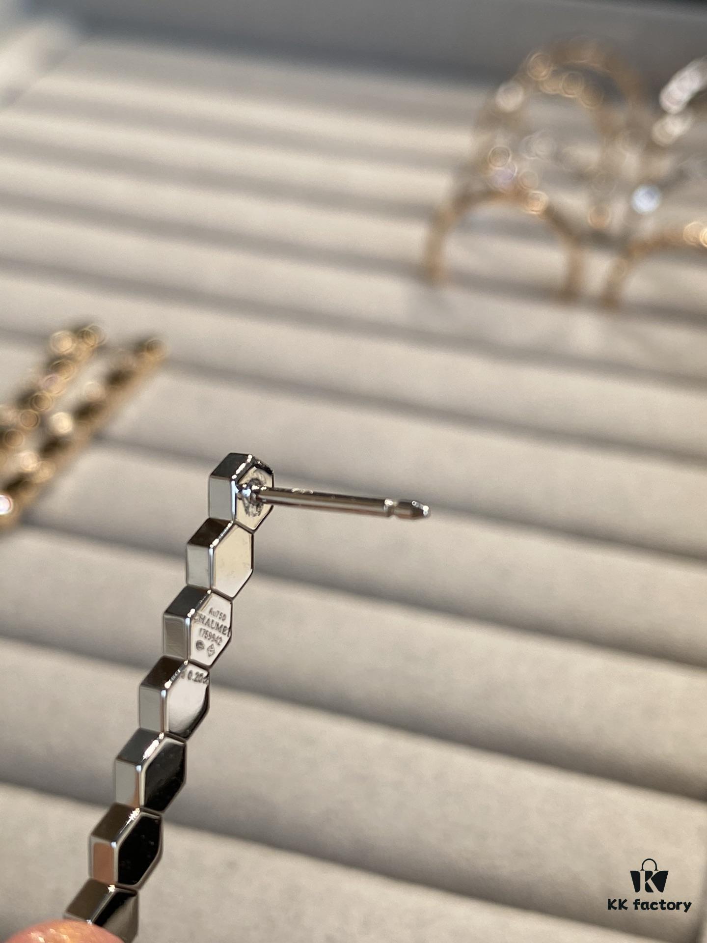 6930011a99f2d84055c8ecf9 Shangmei Honeycomb Earrings, Long Style, Seamless Stacking Design with Precision-Crafted Ear Pins