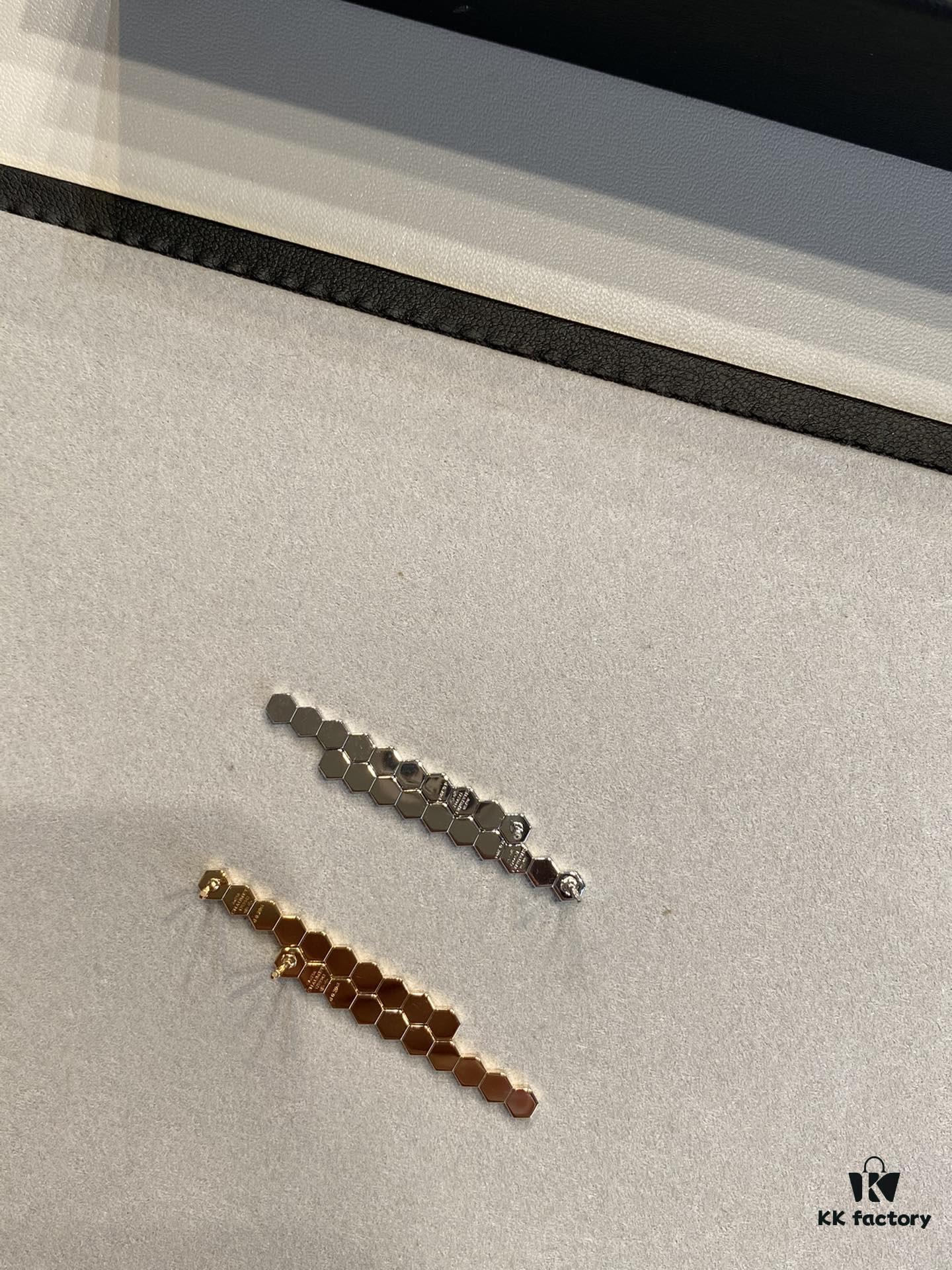 6930011f99f2d84055c8ecfb Shangmei Honeycomb Earrings, Long Style, Seamless Stacking Design with Precision-Crafted Ear Pins