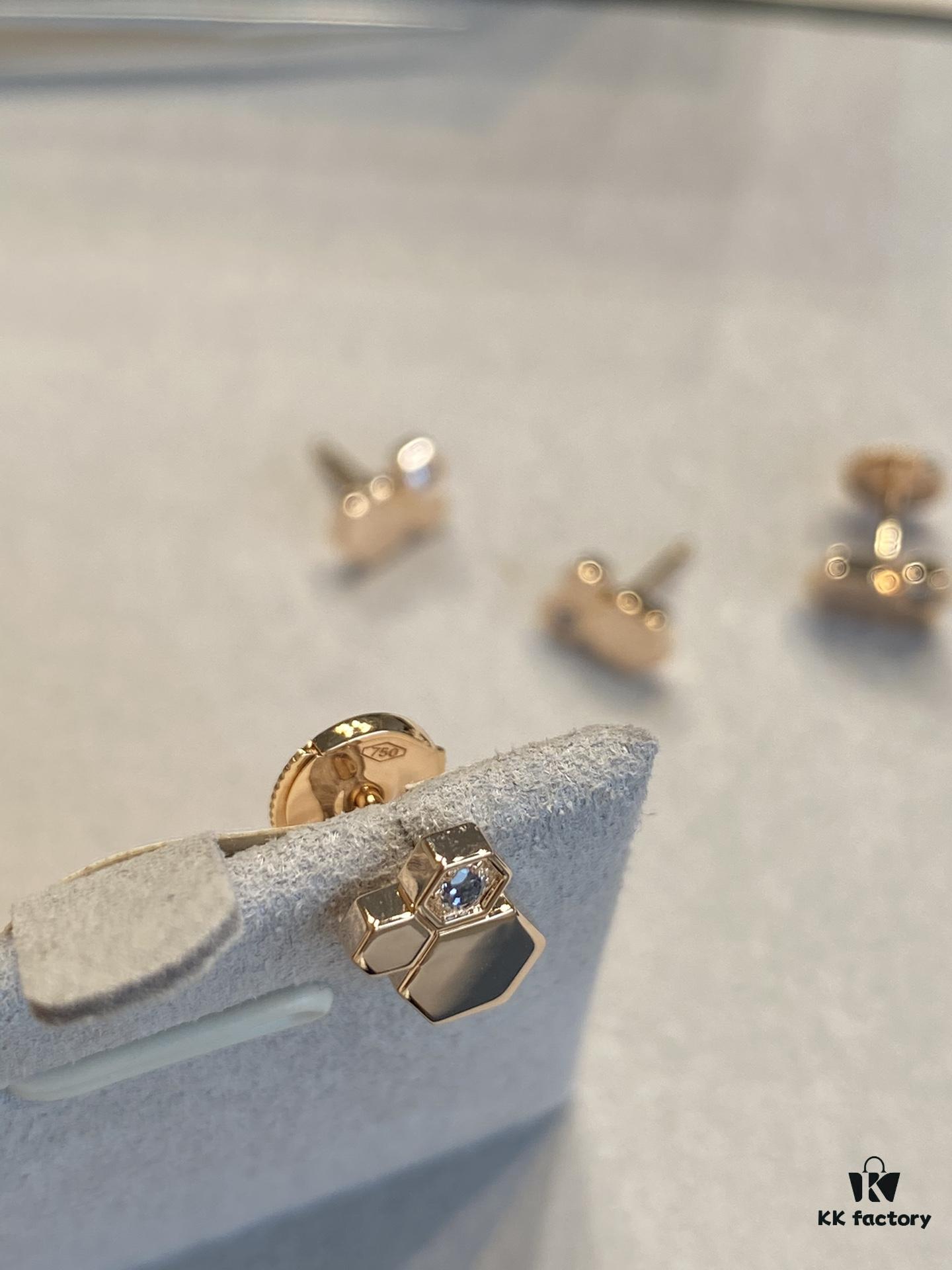 6930012499f2d84055c8ecff Shangmei Honeycomb Stud Earrings, Three Different Hexagons, Multi-Stage Precision Carving, Most Complex Craftsmanship!