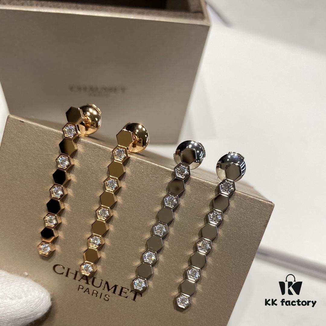 6930017b99f2d84055c8ed4e V Gold Material Shang* Honeycomb Earrings Long Style, Minimalist Design, Luxury Jewelry Custom
