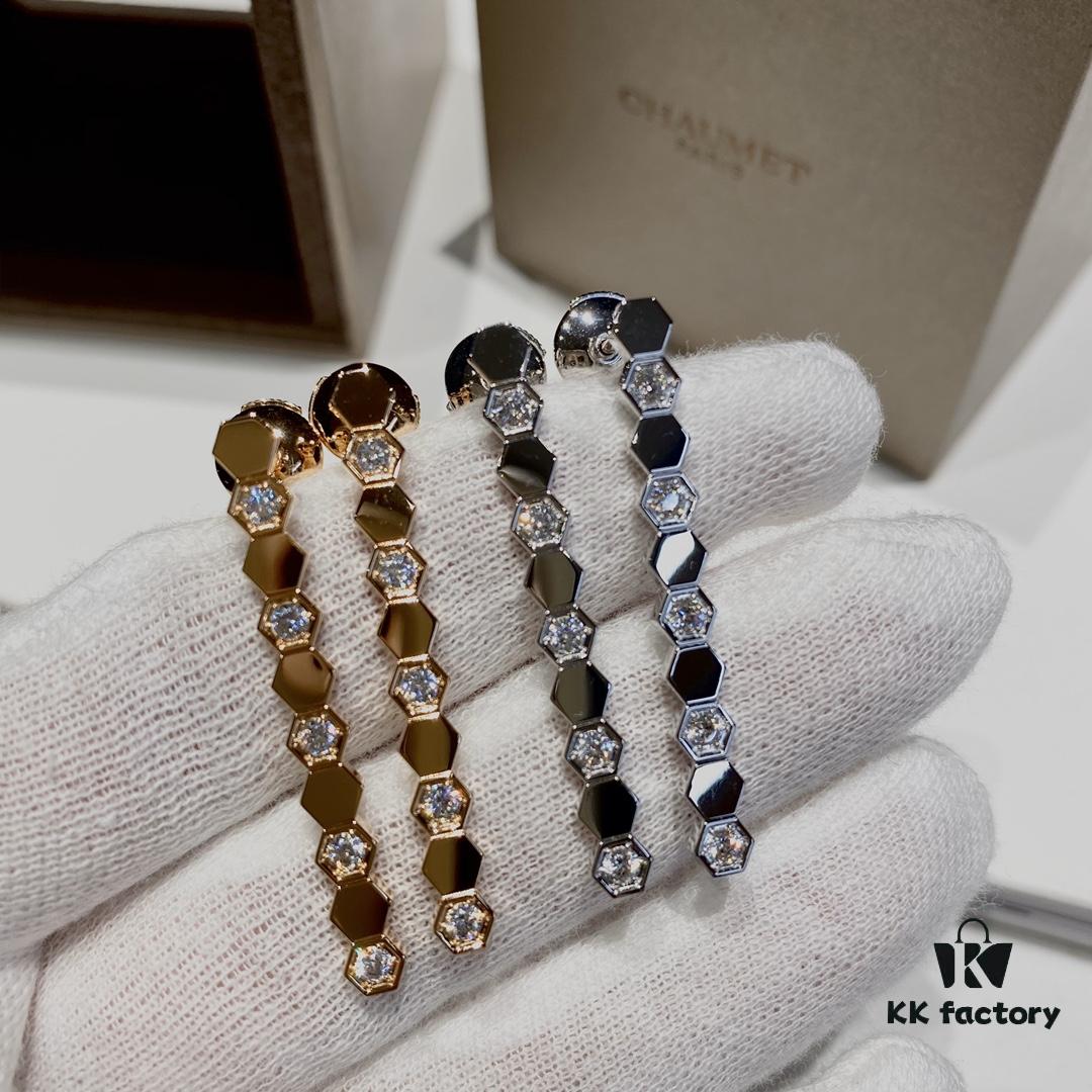 6930018d99f2d84055c8ed5f V Gold Material Shang* Honeycomb Earrings Long Style, Minimalist Design, Luxury Jewelry Custom