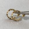 6930019999f2d84055c8ed6c Ch@umet Shangmei Bee My Love Series Geometric Honeycomb Inspired 18K Thick Gold Plated Circular Earrings