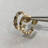 6930019b99f2d84055c8ed6d Ch@umet Shangmei Bee My Love Series Geometric Honeycomb Inspired 18K Thick Gold Plated Circular Earrings