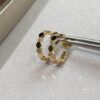 6930019f99f2d84055c8ed73 Ch@umet Shangmei Bee My Love Series Geometric Honeycomb Inspired 18K Thick Gold Plated Circular Earrings