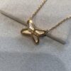693001ba99f2d84055c8ed90 Cross Necklace in Rose Gold with White Shell, Chu Shang Mei Paris, Palladium Plated + 0.5 Version, 37.5-41.5cm, Full V-Gold with Natural Deep-Sea White Shell, Individually Carved Stone Setting, Center Inlaid with Premium Silicon Titanium Material