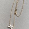 693001be99f2d84055c8ed94 Cross Necklace in Rose Gold with White Shell, Chu Shang Mei Paris, Palladium Plated + 0.5 Version, 37.5-41.5cm, Full V-Gold with Natural Deep-Sea White Shell, Individually Carved Stone Setting, Center Inlaid with Premium Silicon Titanium Material