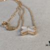 693001be99f2d84055c8ed95 Cross Necklace in Rose Gold with White Shell, Chu Shang Mei Paris, Palladium Plated + 0.5 Version, 37.5-41.5cm, Full V-Gold with Natural Deep-Sea White Shell, Individually Carved Stone Setting, Center Inlaid with Premium Silicon Titanium Material
