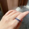 693001d499f2d84055c8edad Liens Forever Series, Sapphire and Diamond-Set Necklace, Ring Wearing Reference Image