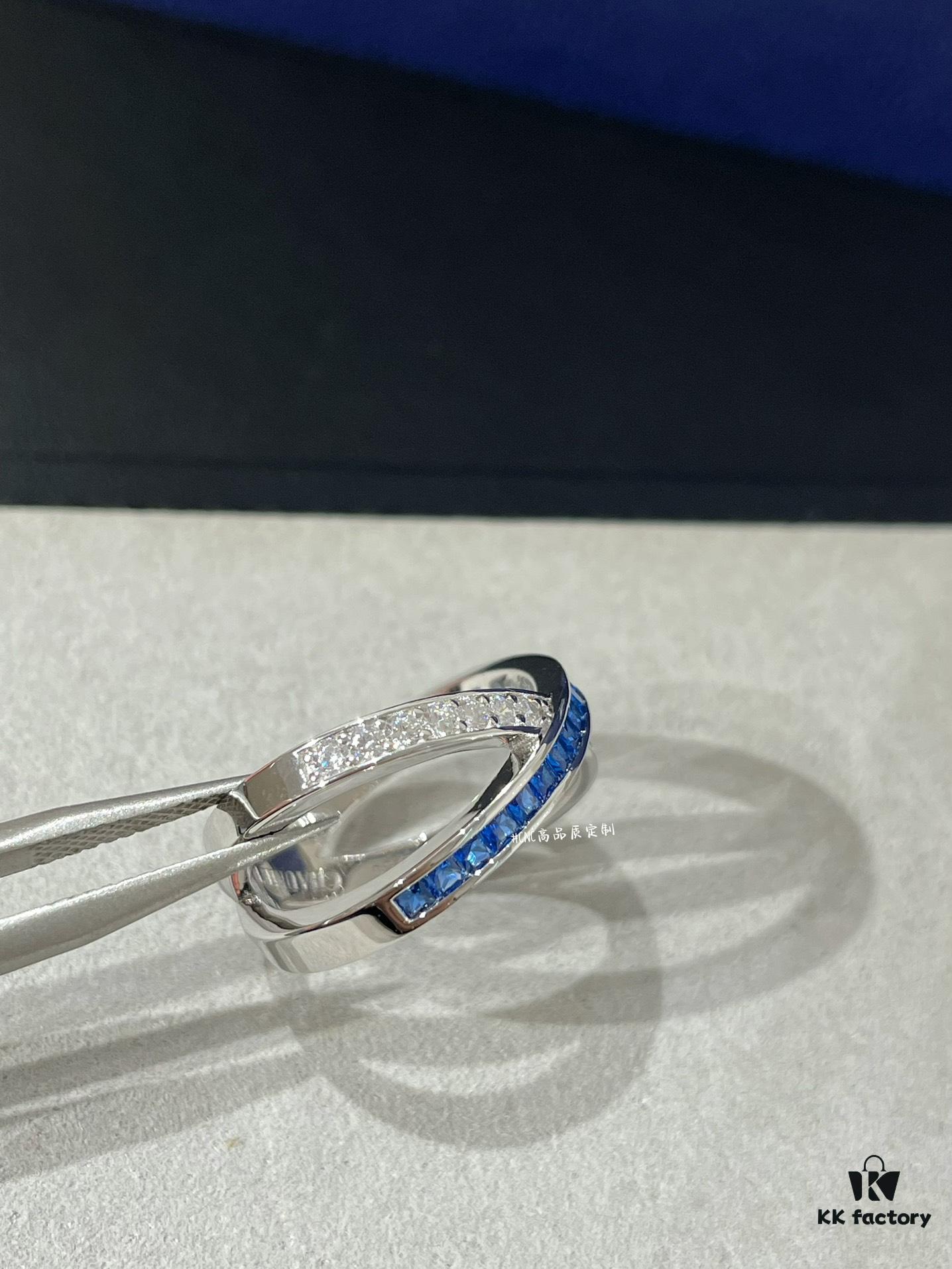 693001da99f2d84055c8edb4 CHAUMET Paris Jeux de Liens Harmony Sapphire Cross Ring, Latest Design, Eye-Catching and Skin-Brightening Color