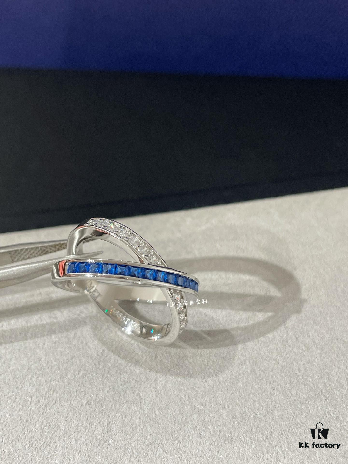 693001dc99f2d84055c8edb7 CHAUMET Paris Jeux de Liens Harmony Sapphire Cross Ring, Latest Design, Eye-Catching and Skin-Brightening Color