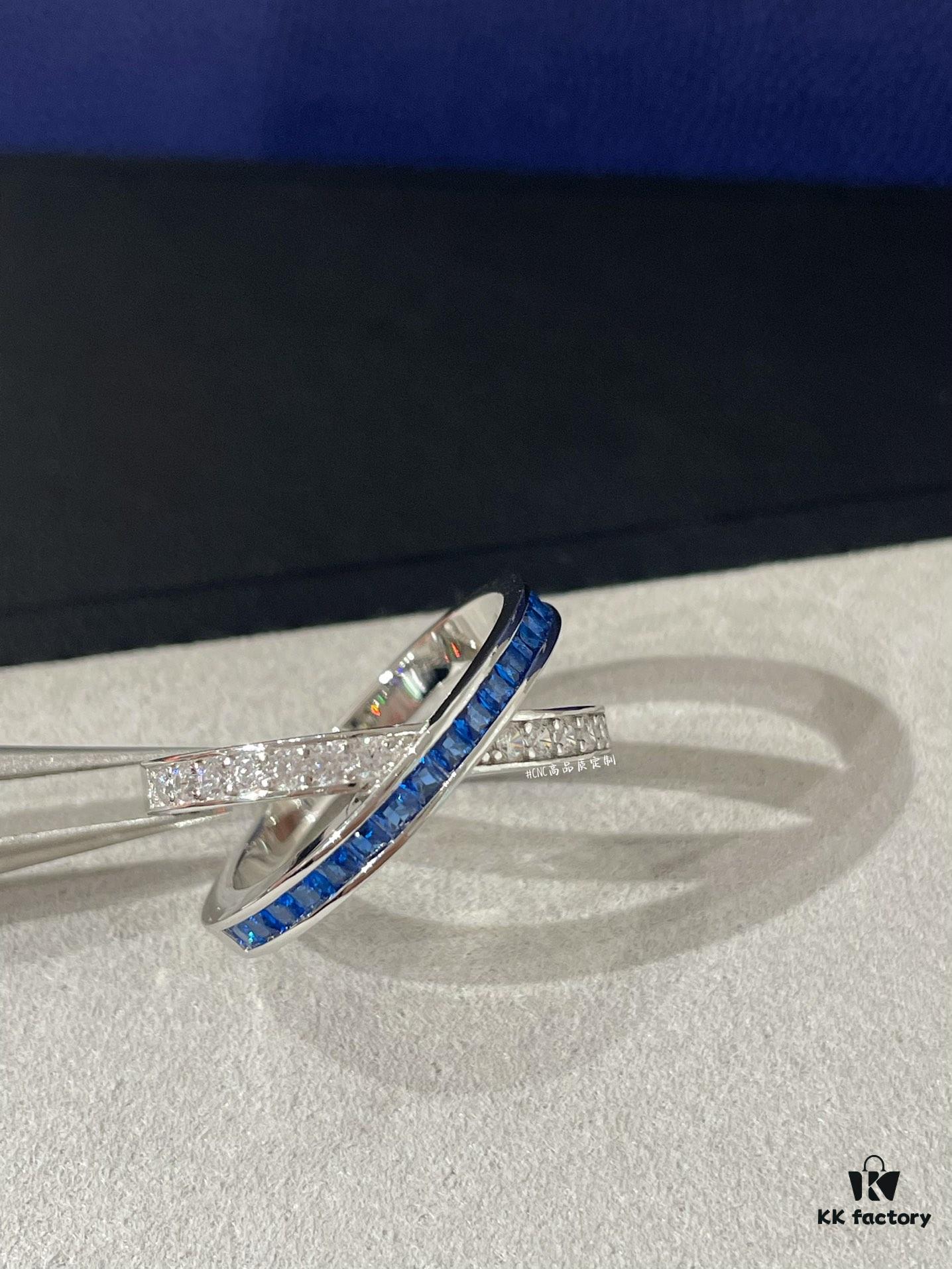 693001df99f2d84055c8edb9 CHAUMET Paris Jeux de Liens Harmony Sapphire Cross Ring, Latest Design, Eye-Catching and Skin-Brightening Color