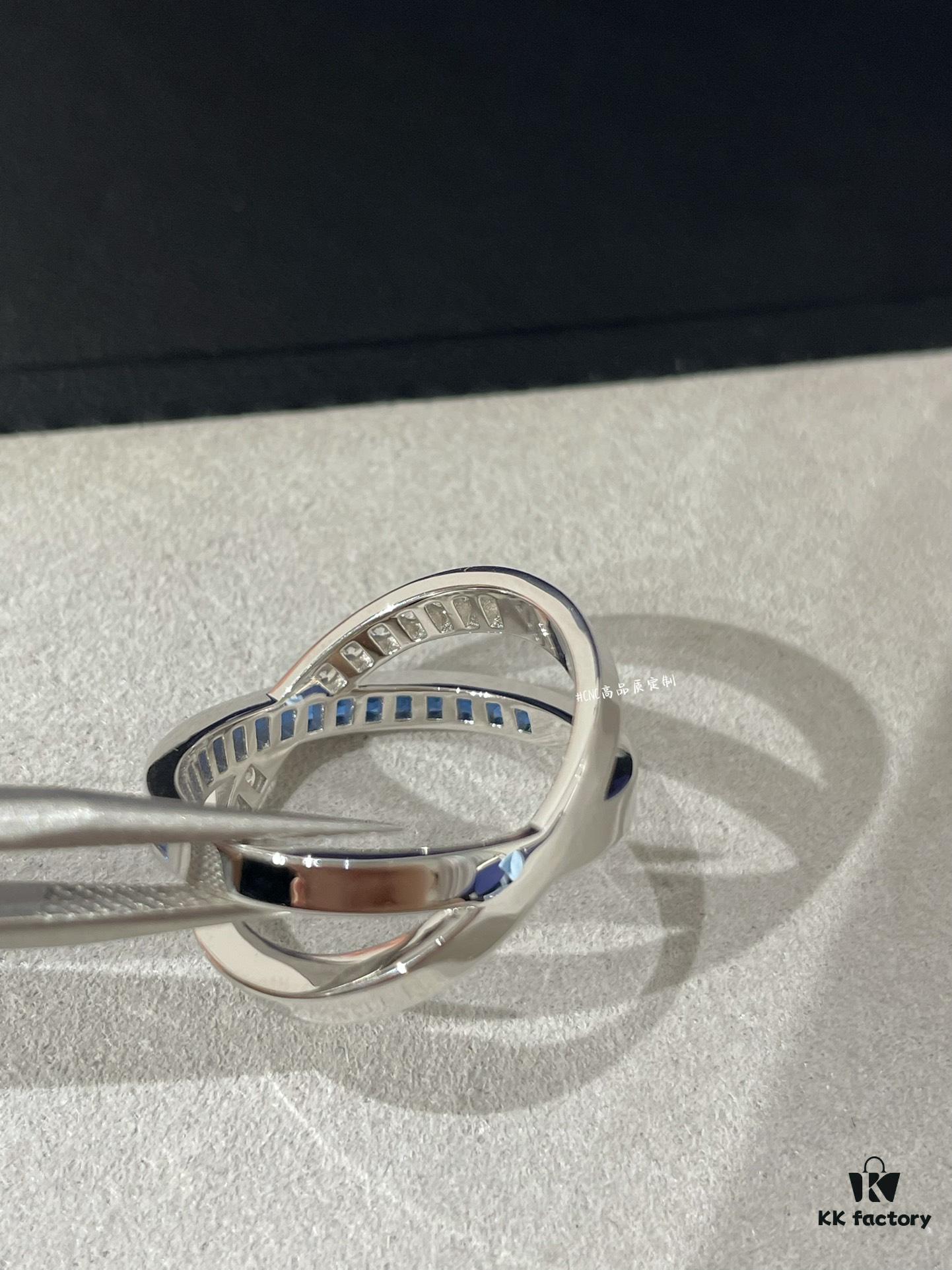 693001e099f2d84055c8edba CHAUMET Paris Jeux de Liens Harmony Sapphire Cross Ring, Latest Design, Eye-Catching and Skin-Brightening Color