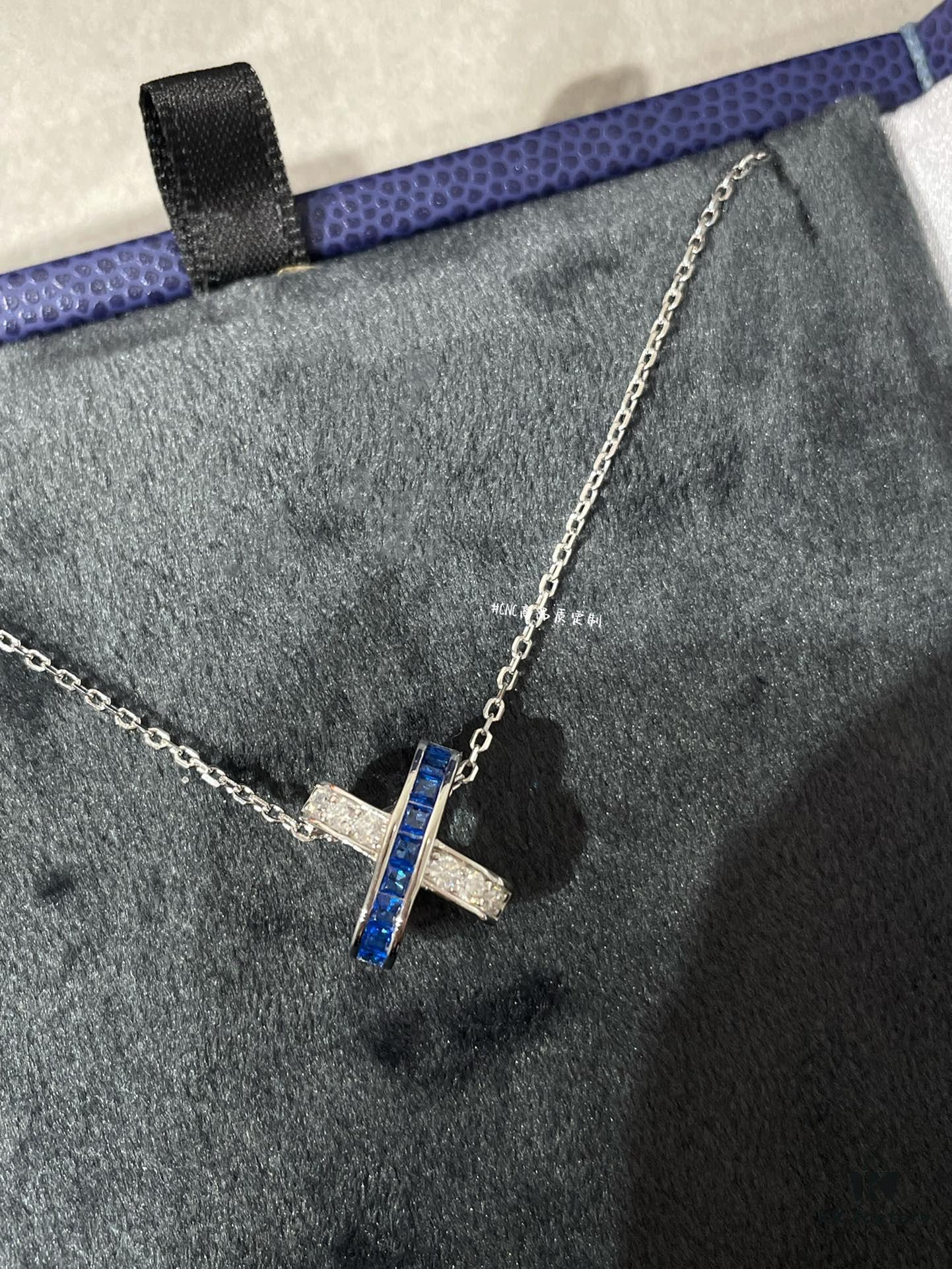 693001e999f2d84055c8edc7 CHAUMET Paris Jeux de Liens Harmony Sapphire Necklace, New Arrival