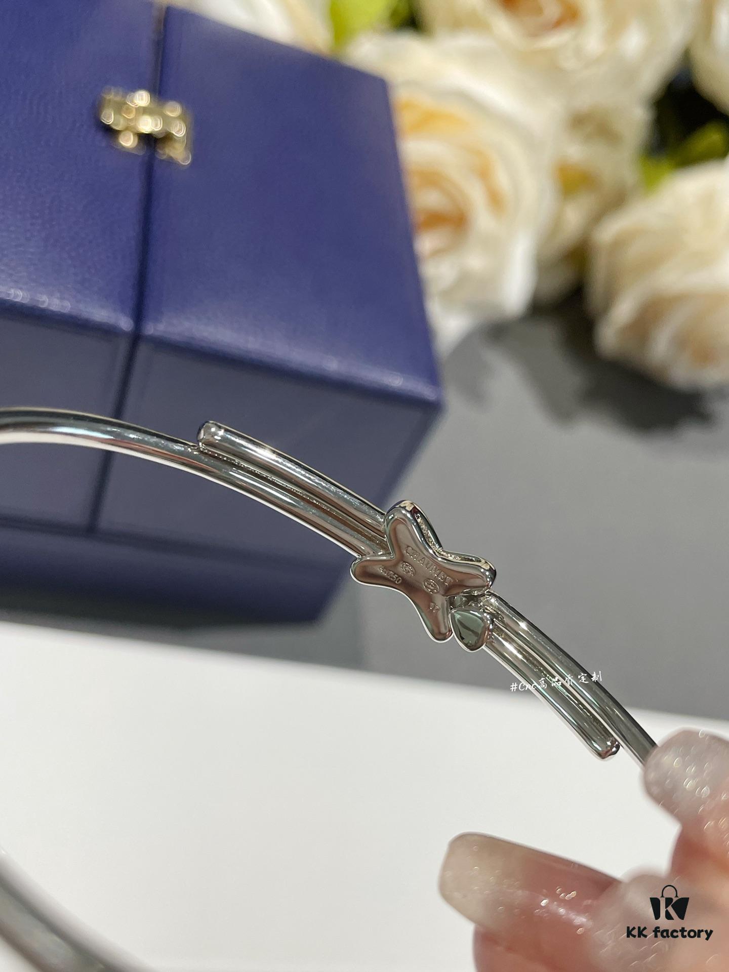 6930020199f2d84055c8ede0 CHAUMET Jeux de Liens Harmony Full Diamond Bracelet in Rose Gold and White Gold