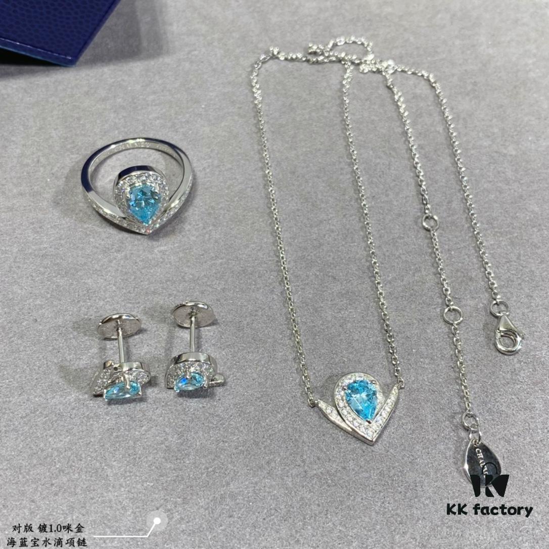 6930022499f2d84055c8ee12 SAMMY High-End Custom Micro-Pave Aquamarine Teardrop Necklace