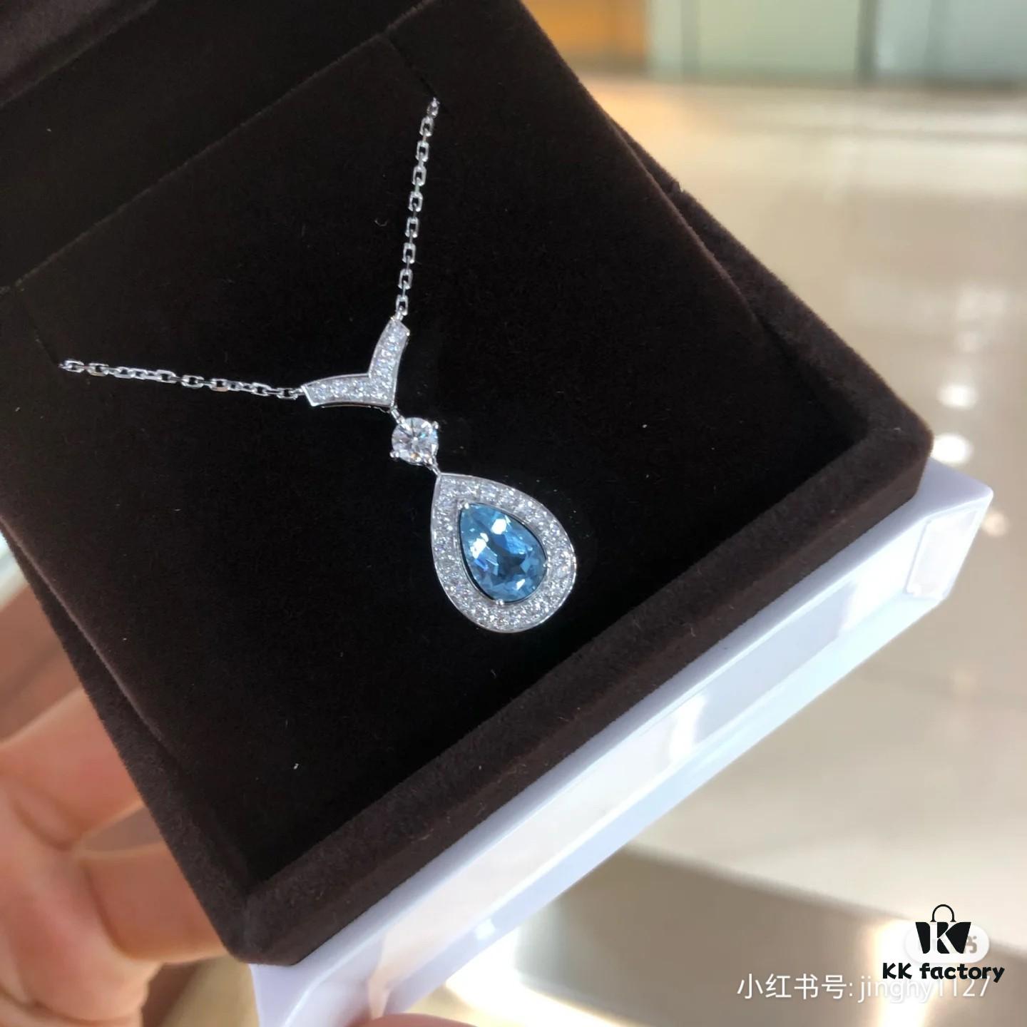6930023299f2d84055c8ee26 Chaumet New Arrival Parisian Elegance Teardrop Necklace with Imported Zirconia Stones
