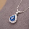 6930023399f2d84055c8ee28 Chaumet New Arrival Parisian Elegance Teardrop Necklace with Imported Zirconia Stones