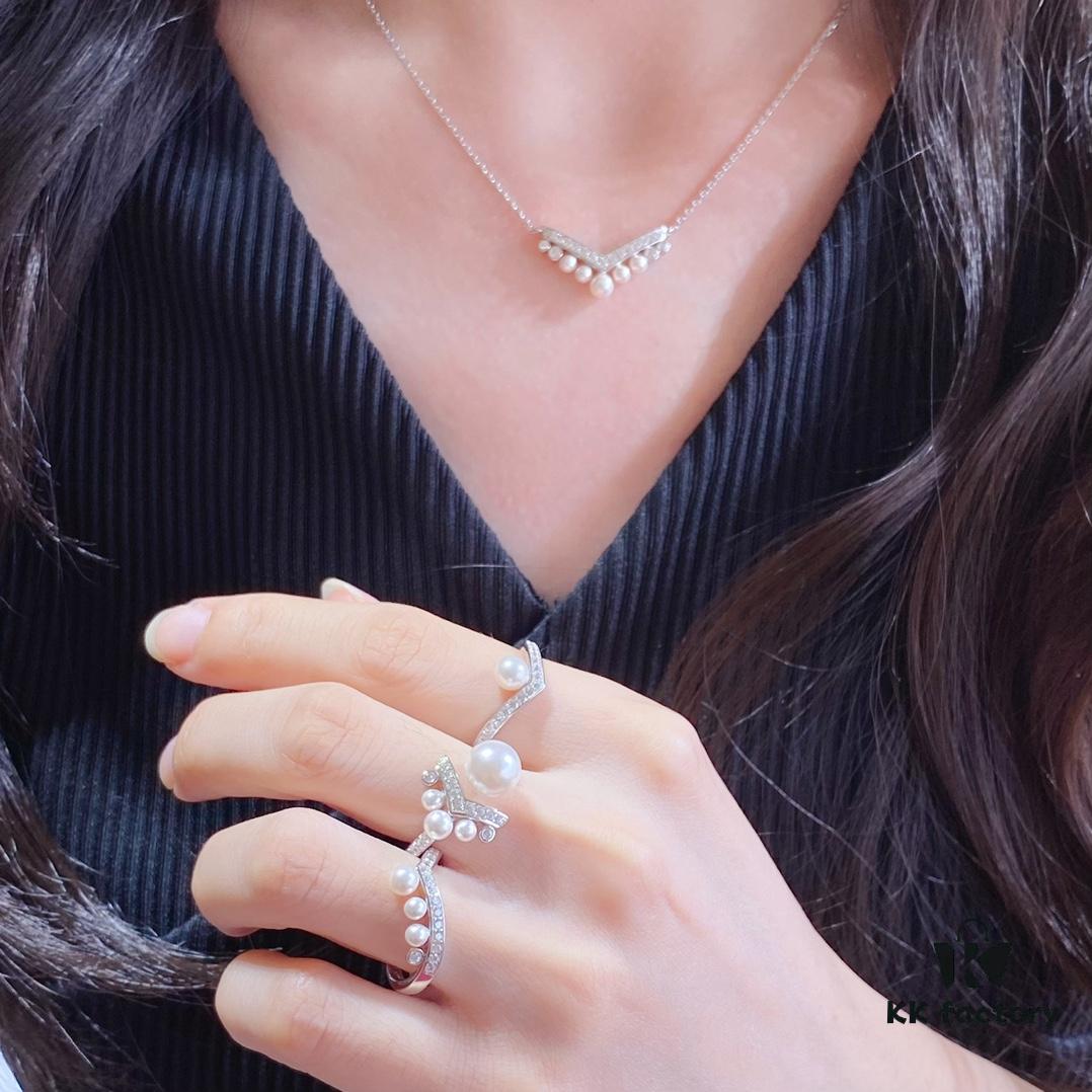 6930023f99f2d84055c8ee38 Shangmei V-Shaped Pearl Open Ring 💍 Uniquely Customized with Your Love, Exquisite Micro-Pave Craftsmanship ♥️ A Soulmate's Promise: Grow Old Together