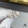 6930024199f2d84055c8ee3d Shangmei V-Shaped Pearl Open Ring 💍 Uniquely Customized with Your Love, Exquisite Micro-Pave Craftsmanship ♥️ A Soulmate's Promise: Grow Old Together