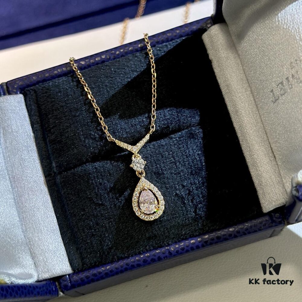 6930024899f2d84055c8ee48 Swarovski Teardrop Pear-Shaped Diamond Pendant Necklace with Tassel, High-Quality Hand-Set Imported Zircon Gemstones