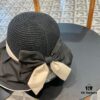693002be12f62673a6faac12 DIOR Bucket Hat 2024 Summer New Sun Protection Fisherman Hat with Bow for Women, Wide-Brimmed Beach Hat for Travel, Face-Framing Sun Hat