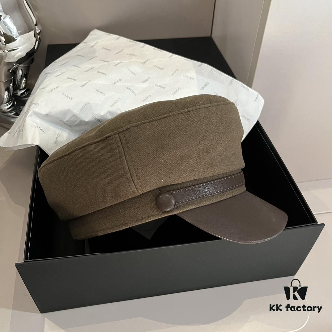 Hermes NEW Cap Military Style Duckbill Hat, Head Circumference 57cm