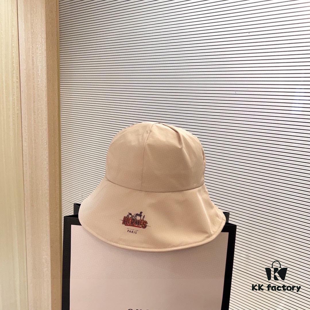 693002cb12f62673a6faac38 Hermès 2024 New Dome Waterproof Smooth Material Fisherman Hat with Dust Bag
