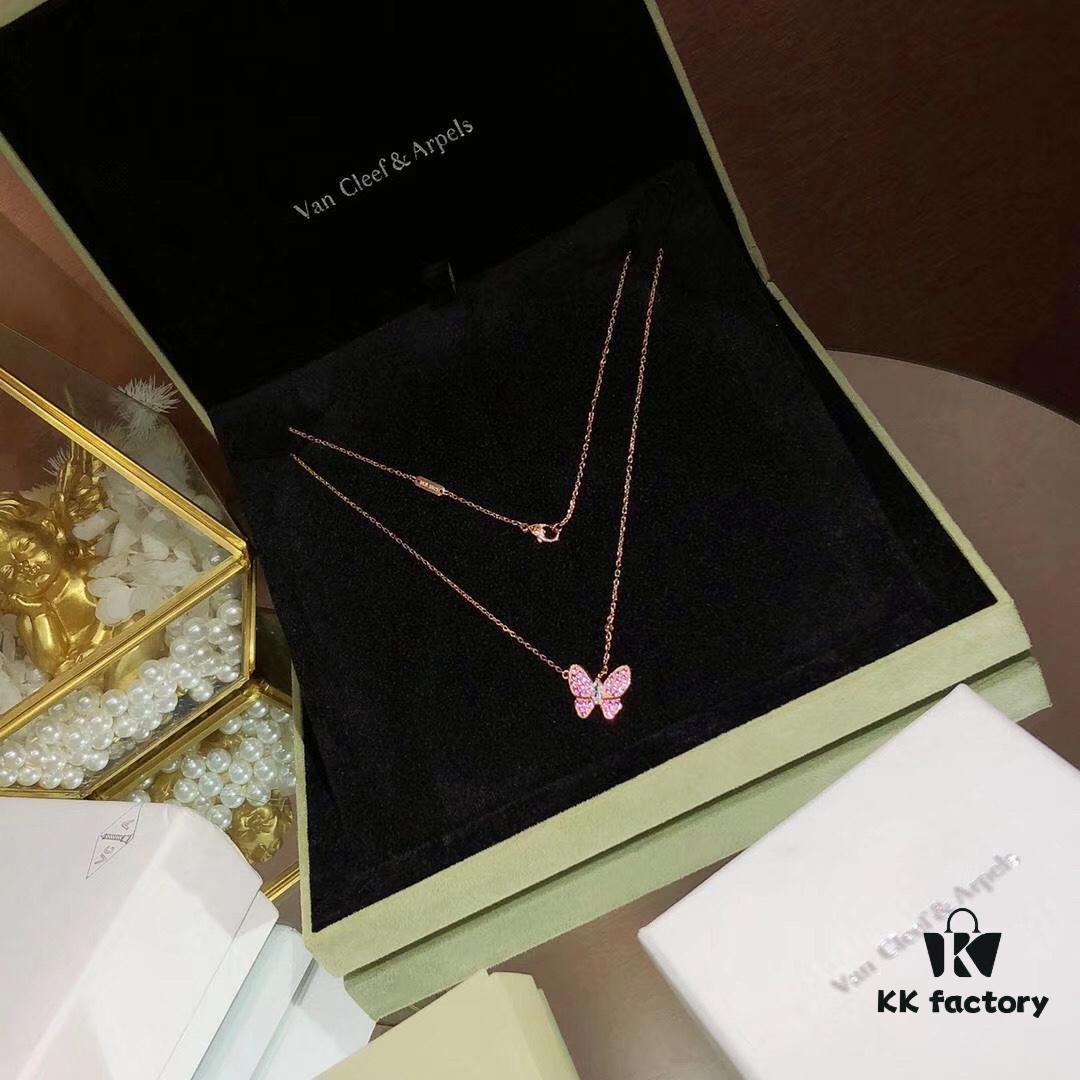 693002db12f62673a6faac5e Seiko Version 👼 Van Cleef & Arpels Popular VCA Full Diamond Butterfly Necklace 😍