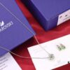 693002e112f62673a6faac6a Swarovski Green Beating Heart Four-Leaf Clover Single Diamond Set
